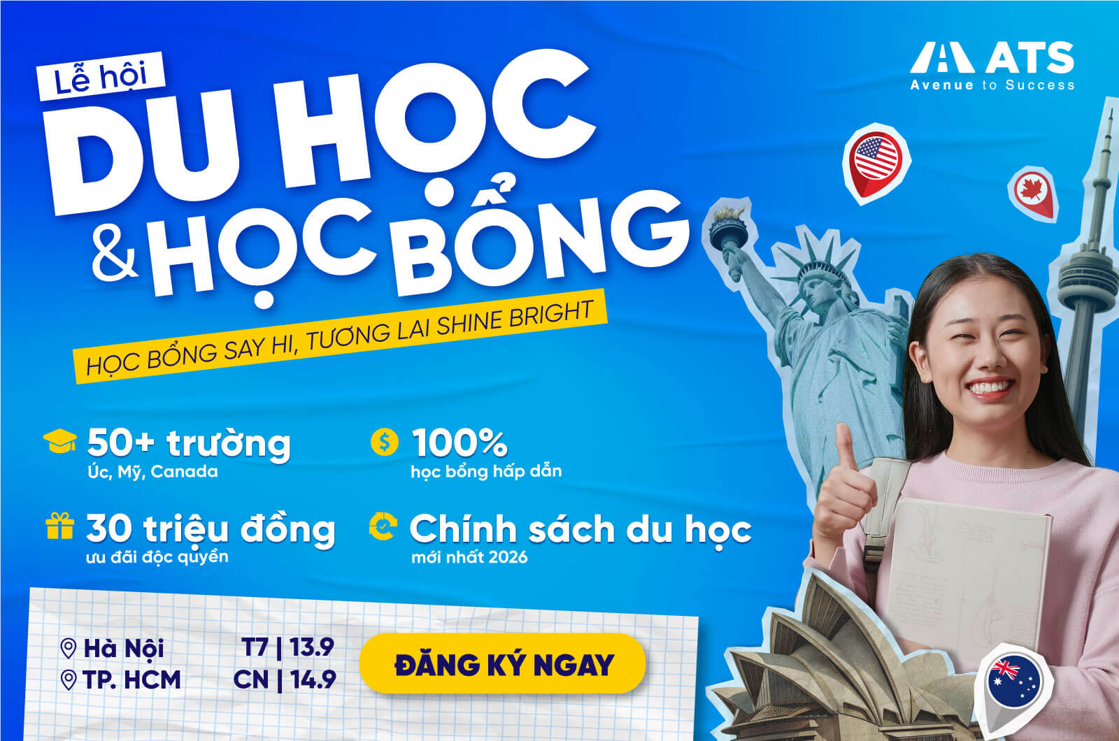 Tham gia Lễ hội Du học & Học bổng để nhận ưu đãi đến 30 triệu đồng