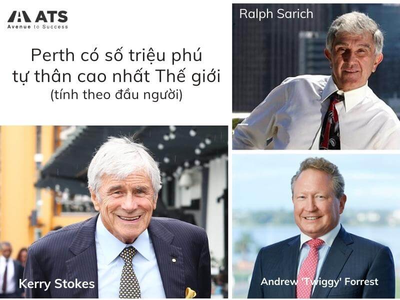 Perth là nơi có nhiều tỉ phú tự thân nhất thế giới